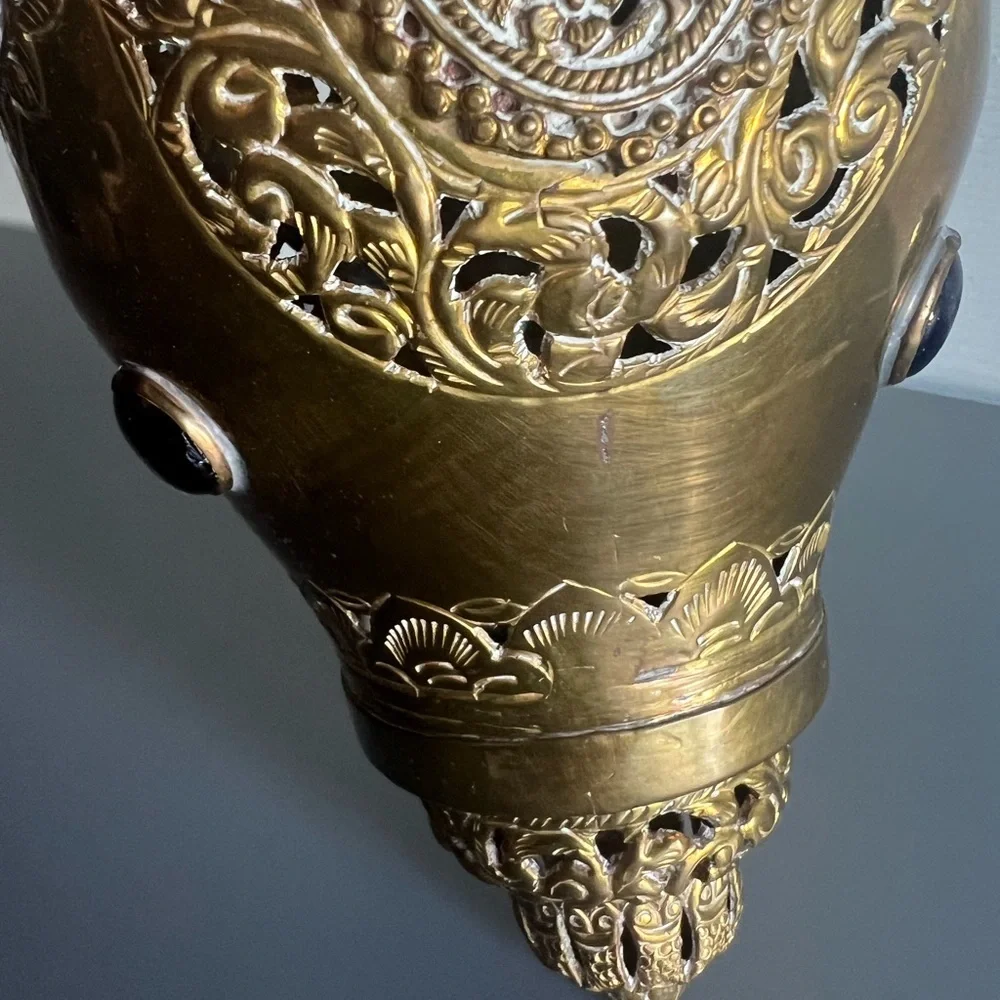 Antique‎ Persian Repoussé Metal Lantern